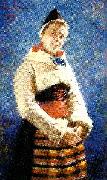 jenny nystrom rattvikskulla i vinterdrakt painting